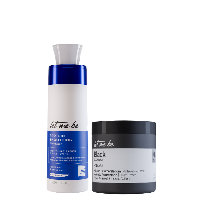 Alisado Blond Expert un solo paso | 500 ml + Mascarilla Matiz Black- Efecto Gris | 500 g