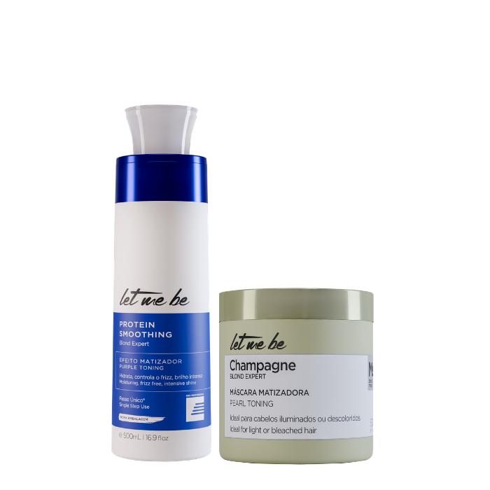 Alisado Blond Expert un solo paso | 500ml + Mascarilla Matiz Champagne - Efecto perlado | 500g