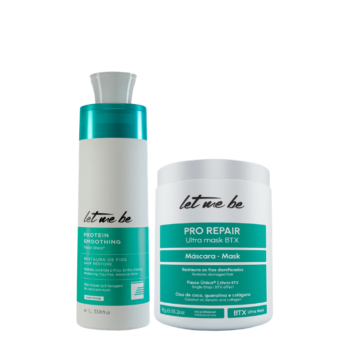 Alisado Protein Smoothing un solo paso | 1L + BTX Pro Repair Ultra Mask | 1kg