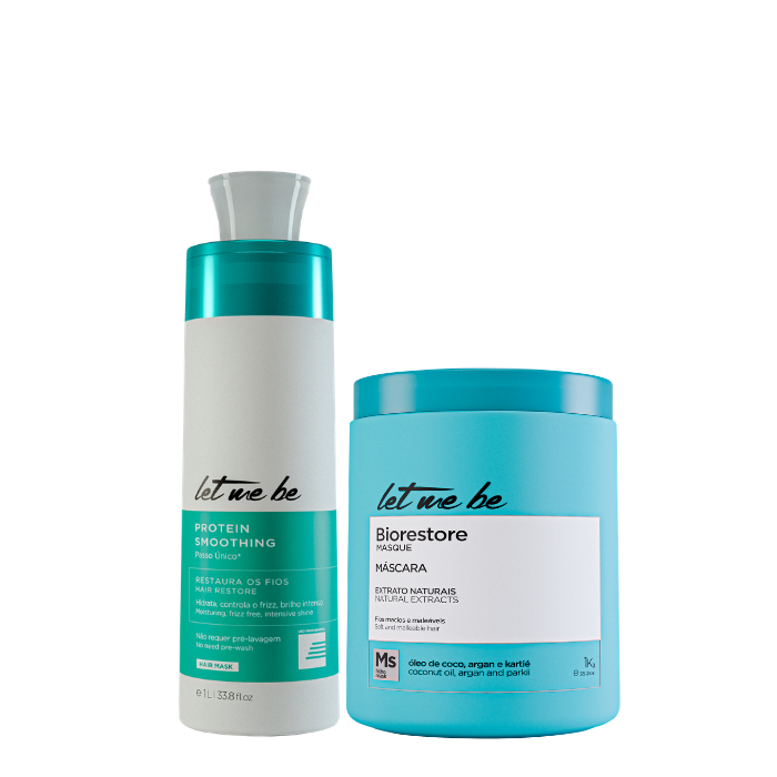 Alisado Protein Smoothing un solo paso | 1L + Mascarilla Biorestore ultra hidratante | 1kg