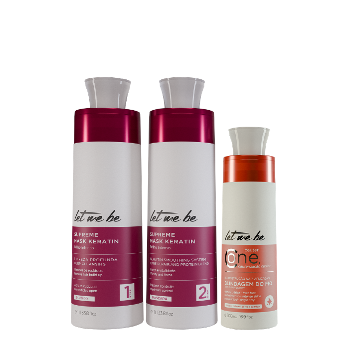 Kit Alisado Supreme Mask Keratin | 2x1L + Cauter One | 500ml