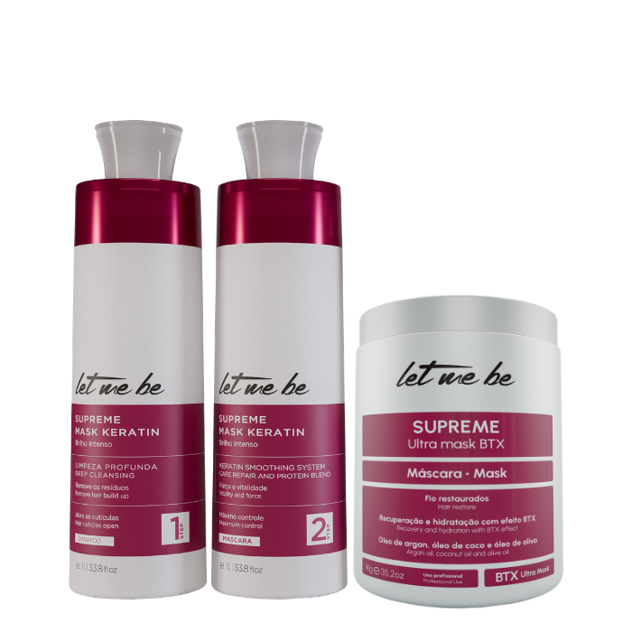 Kit Alisado Supreme Mask Keratin | 2x1L + BTX Supreme Ultra Mask | 1kg