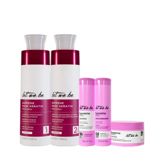 Kit Alisado Supreme Mask Keratin | 2x500ml + Kit Mantenimiento Supreme | Post-progresivo