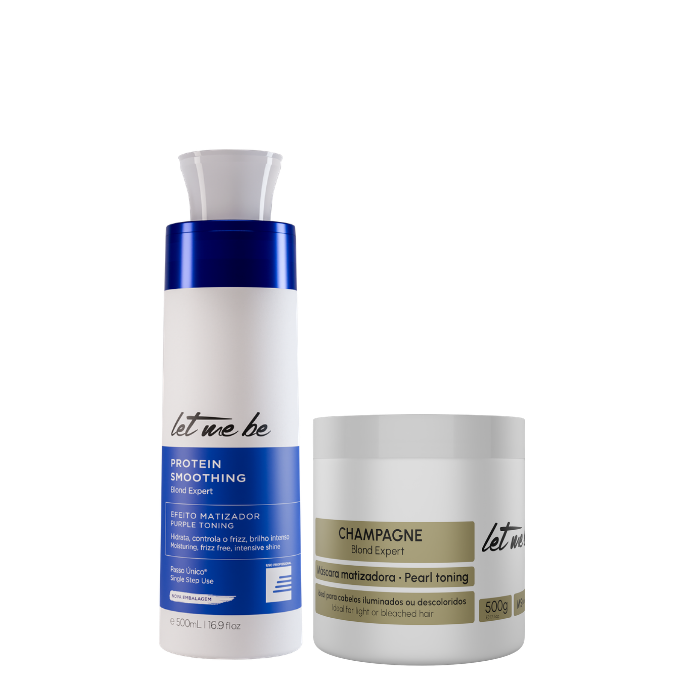 Alisado Blond Expert un solo paso | 500ml + Mascarilla Matiz Champagne - Efecto perlado | 500g
