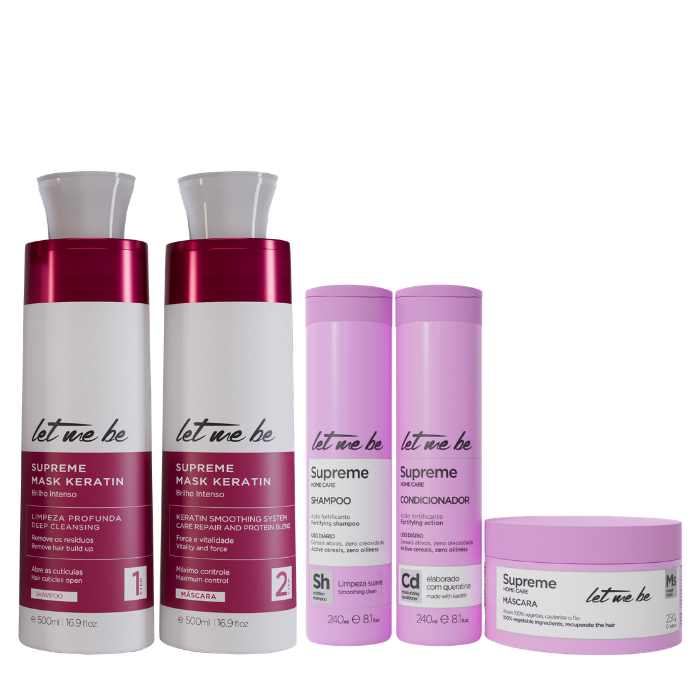 Kit Alisado Supreme Mask Keratin | 2x500ml + Kit Mantenimiento Supreme | Post-progresivo