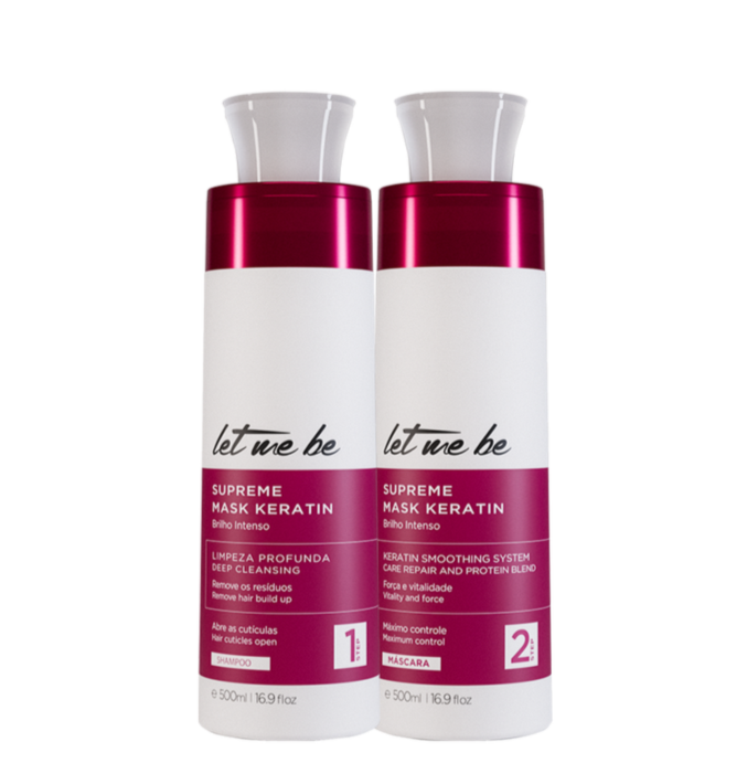 Kit de alisado con queratina Supreme Mask | 2 x 500 ml