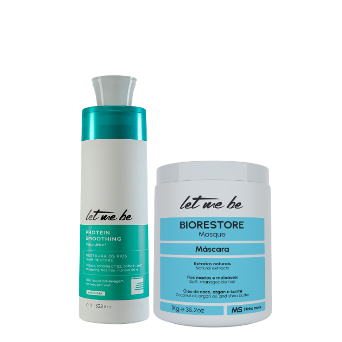 Alisado Protein Smoothing un solo paso | 1L + Mascarilla Biorestore ultra hidratante | 1kg