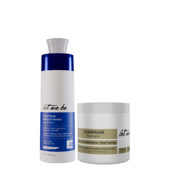 Alisado Blond Expert un solo paso | 1L + Mascarilla Matiz Champagne - Efecto perlado | 500 g