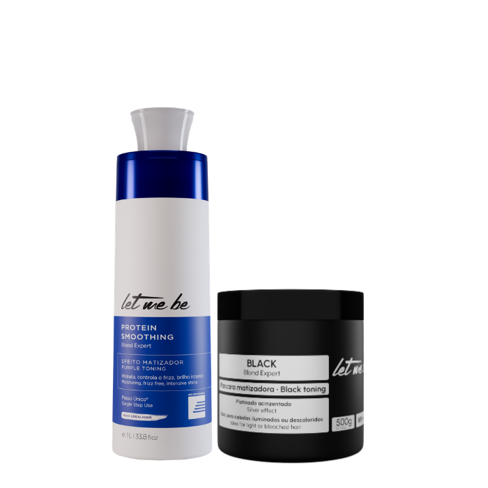 Alisado Blond Expert un solo paso | 1L +  Mascarilla Matiz Black- Efecto Griss| 500 g